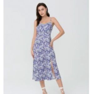Flowered midi dress